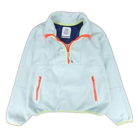 URBAN OUTFITTERS Vintage 90s Fleece Neon 1/2 Zip Sweater Jacket Small Gorpcore - Picture 1 of 9